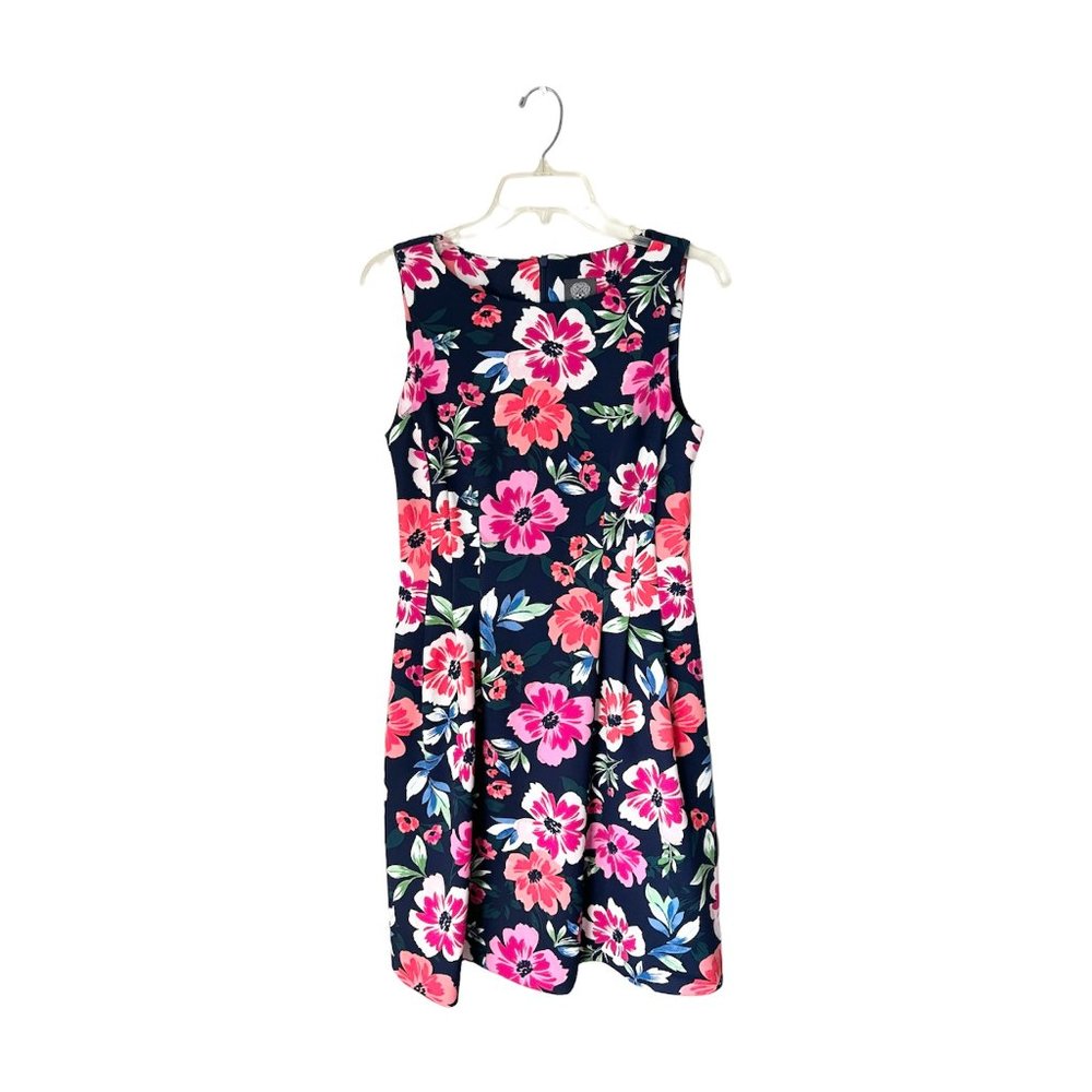 Vince Camuto Women's Sleeveless Floral Fit and Flare Dress Size 8